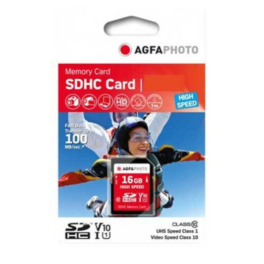 AgfaPhoto 16GB SDHC UHS-1 Class 10 Memory Card Image 1