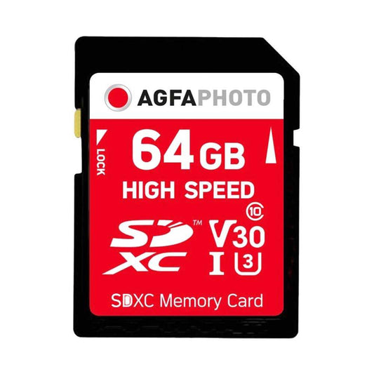 AgfaPhoto 64GB SDXC UHS-1 Class 10 Memory Card Image 1