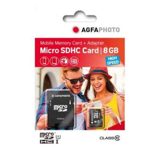 AgfaPhoto Micro SDHC UHS-1 8GB Memory Card with Adapter