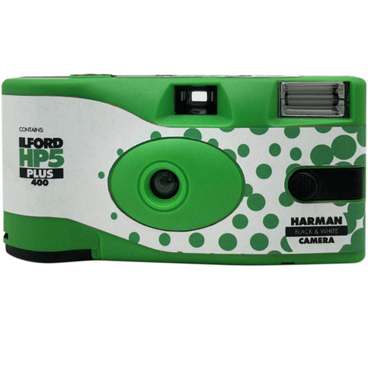 Ilford Black and White Disposable Camera for 27 Photos with Flash - Ilford HP5 Film Image 1