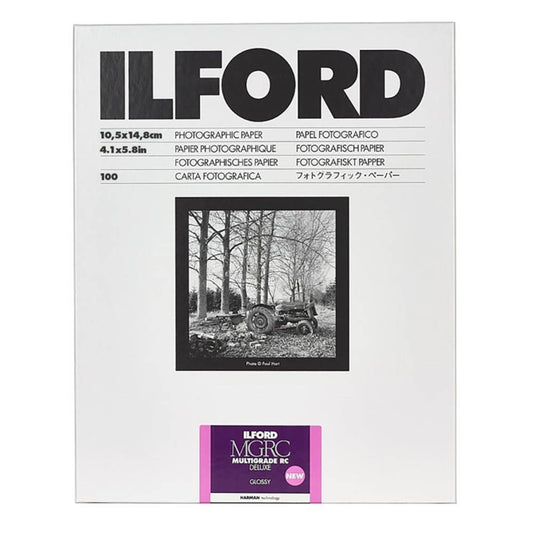 Ilford Glossy 10.5 x 14.8 (cm) - 100 Pack Multigrade V RC Deluxe Photographic Paper | Image 1