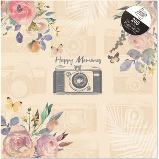 Happy Memories 6x4 Slip-In Photo Album - 200 Photos