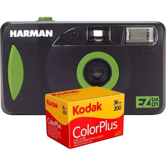 Harman EZ-35 Film 35mm Camera with Flash - Inc Kodak ColorPlus 135-36 Film