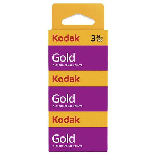 Kodak Gold 200 ISO 36 Exp 35mm Colour Print Film - Triple Pack