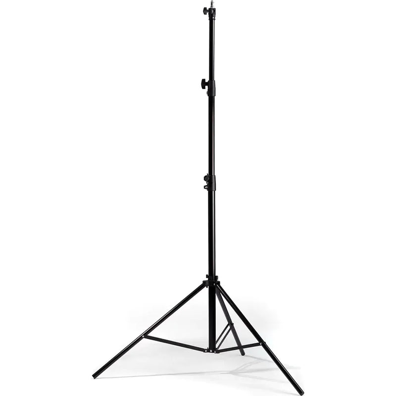 Black photography light stand on a white background