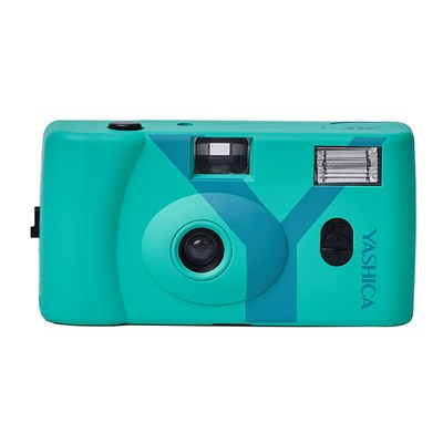 YASHICA MF-1 Snapshot Art Camera Y Edition Turquoise with 1 Film 400/24