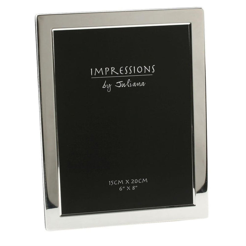 Silver Plated 8x6 inch Photo Frame - Hangs and Stands Image 1