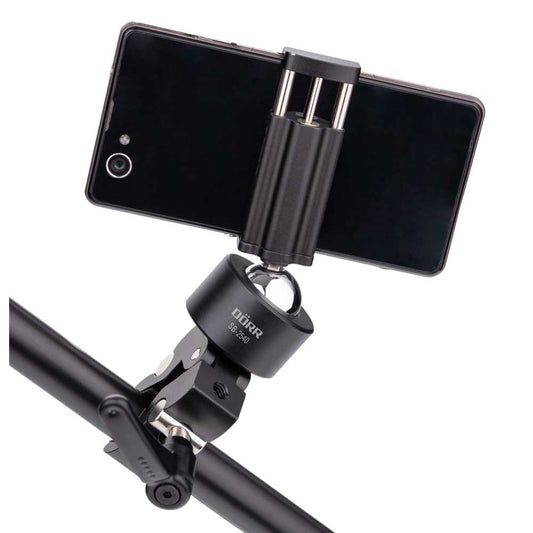 Dorr Smartphone Holder Kit with Holder, Ball Head and Clamp 2kg Max Load, Aluminium Image 1