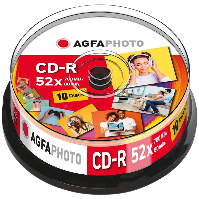AgfaPhoto 700MB 52x CD-R Spindle (10 Pack) Image 1