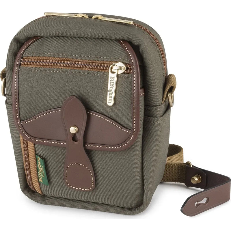 Billingham Compact Stowaway - Sage FibreNyte / Chocolate Leather