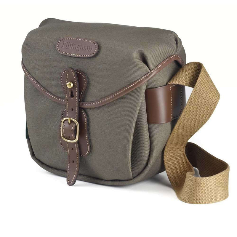 Billingham Hadley Digital Shoulder Bag - Sage FibreNyte / Chocolate Leather