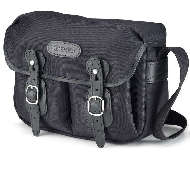 Billingham Hadley Small Shoulder Bag - Black FibreNyte Black Leather Image 1