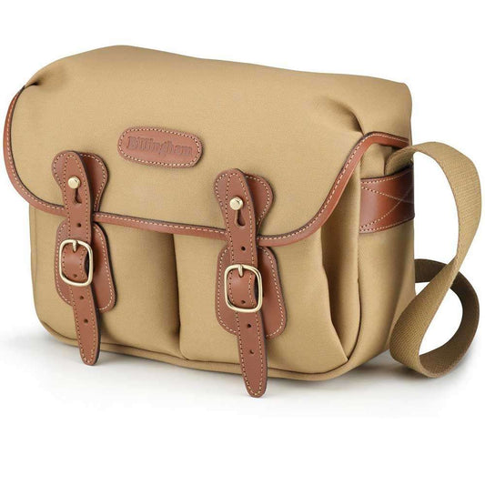 Billingham Hadley Small Shoulder Bag - Khaki Canvas Tan Leather