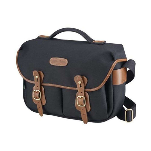 Billingham Hadley Pro Shoulder Bag - Black Canvas Tan Leather