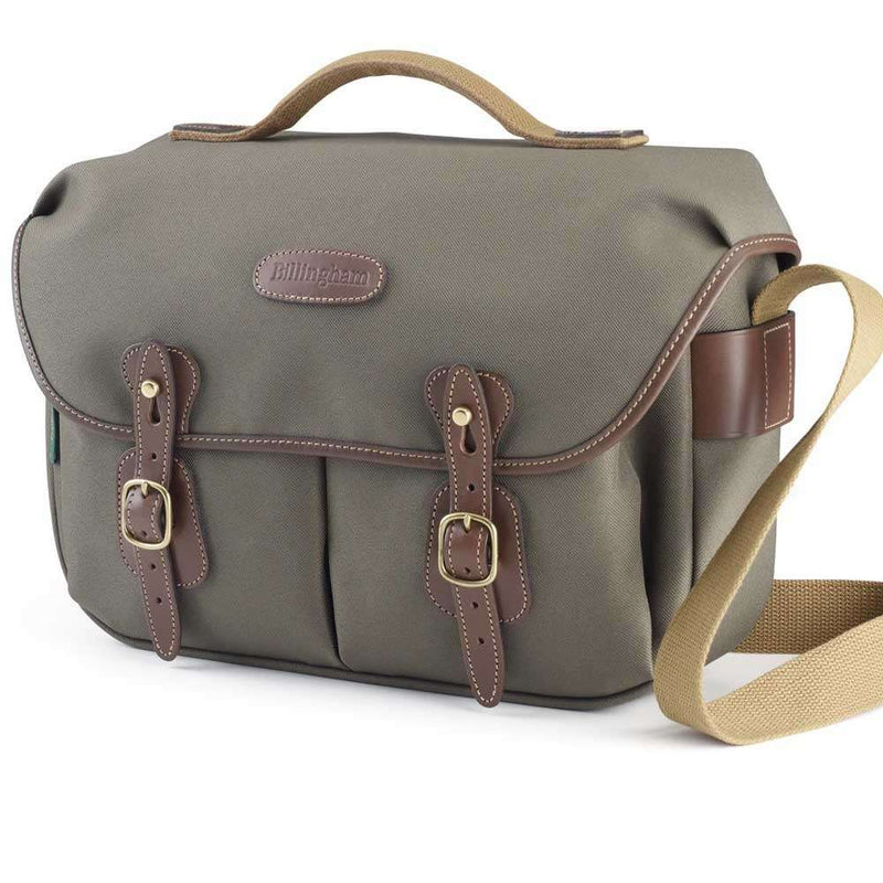 Billingham Hadley Pro Shoulder Bag - Sage Fibrenyte / Chocolate Leather