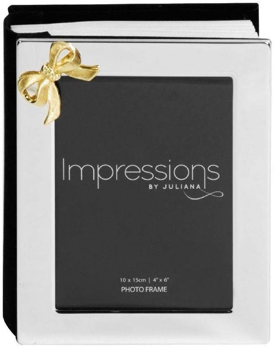 Photo Frame 4"x6" with album for 100 pictures - Bow Icon
