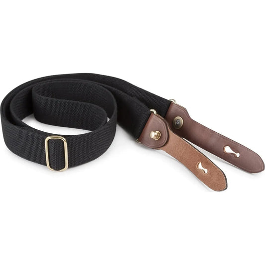 Billingham HP Sling - Black Webbing / Tan Leather / Brass