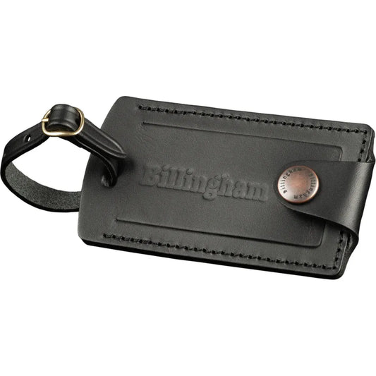 Billingham Luggage Tally - Black Leather / Brass Buckle