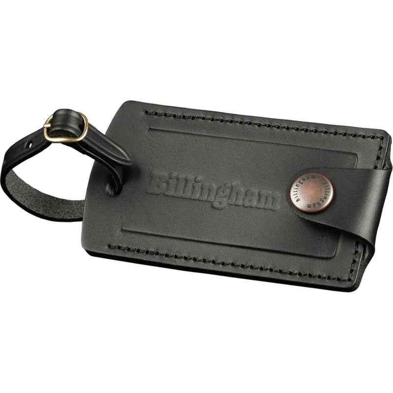 Billingham Luggage Tally - Black Leather / Brass Buckle