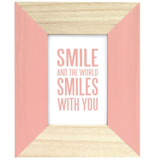 Candy Pink Wooden 7x5 Photo Frame Image 1