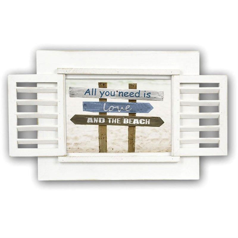 Varazze Slatted White Wooden 7x5 inch Photo Frame Overall Size 10x8 inches Image 1