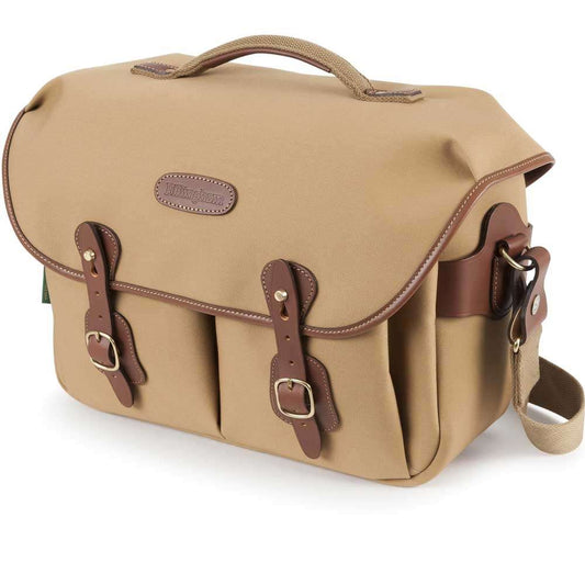 Billingham Hadley One Shoulder Bag - Khaki Canvas Tan Leather