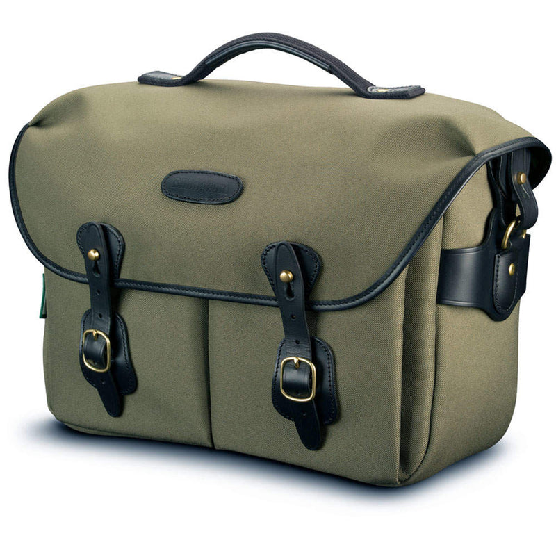 Billingham Hadley One Shoulder Bag - Sage FibreNyte and Black Leather Image 1