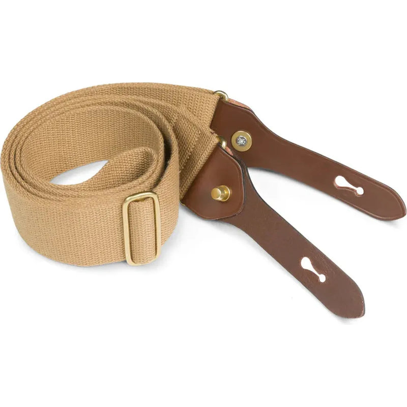 Billingham H1 Sling 50mm - Khaki Webbing / Chocolate Leather / Brass