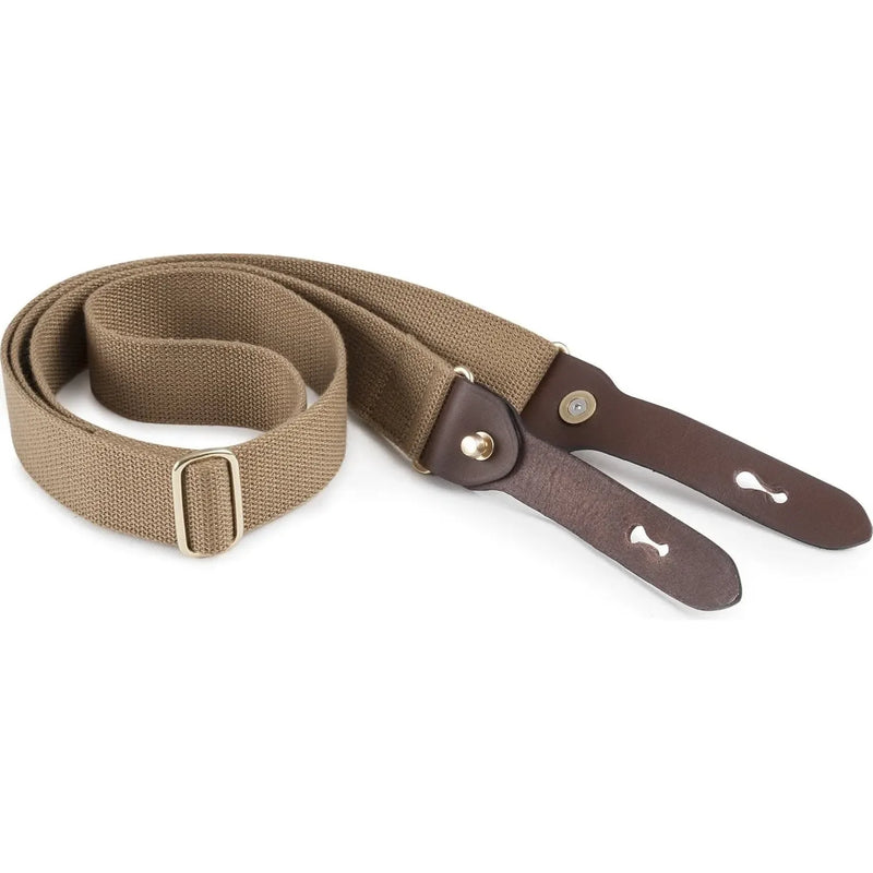 Billingham WOT Sling 38mm - Khaki Webbing / Chocolate Leather