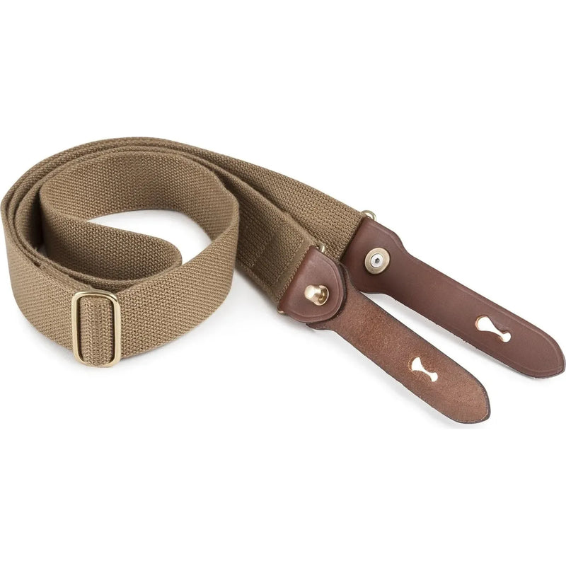 Billingham WOT Sling 38mm - Khaki Webbing / Tan Leather