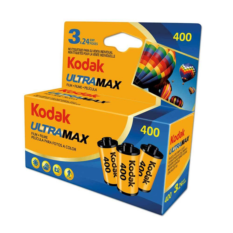 Kodak Ultramax GC 400 Color Negative 35mm 24 EXP Film - Pack of 3 Image 1