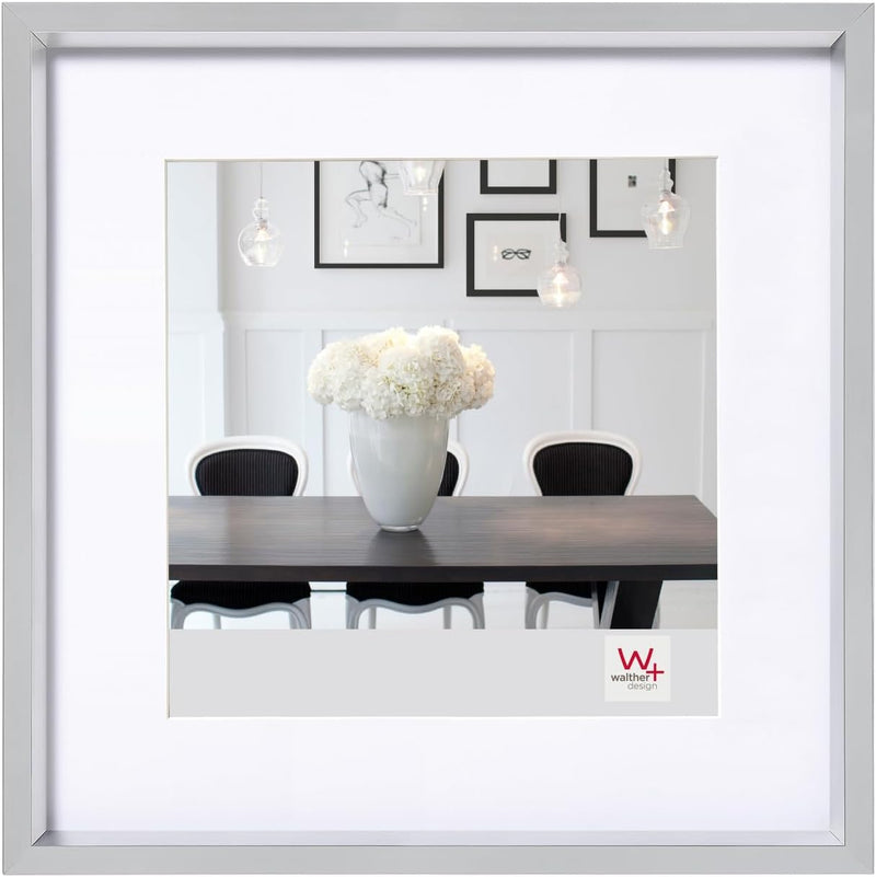 Walther Steel Style Photo Frame Silver 8x8 Inch