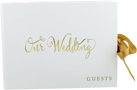 'Our Wedding' Guest Book by Celebrations White 80 Pages