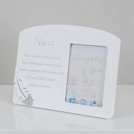 Thoughts of You Memorial Photo Frame Collection - 2.5x3 Inch Photo - White Nana