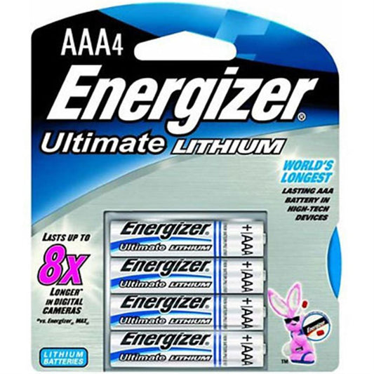 Energizer Ultimate Lithium AAA Batteries - Pack of 4