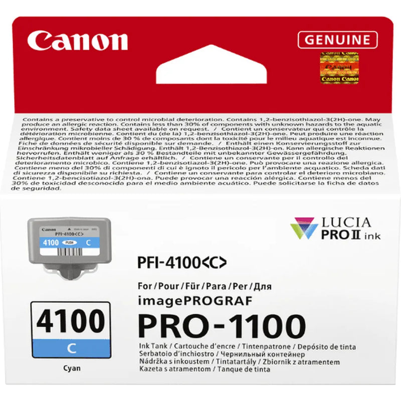 Canon PFI-4100C Cyan Ink Cartridge