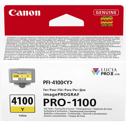 Canon PFI-4100Y Yellow Ink Cartridge