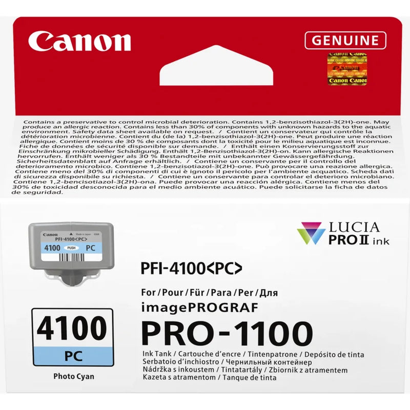Canon PFI-4100PC Photo Cyan Ink Cartridge