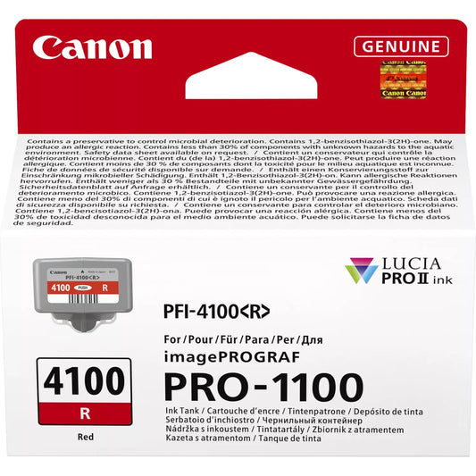 Canon PFI-4100R Red Ink Cartridge