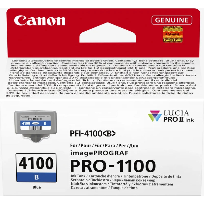 Canon PFI-4100B Blue Ink Cartridge