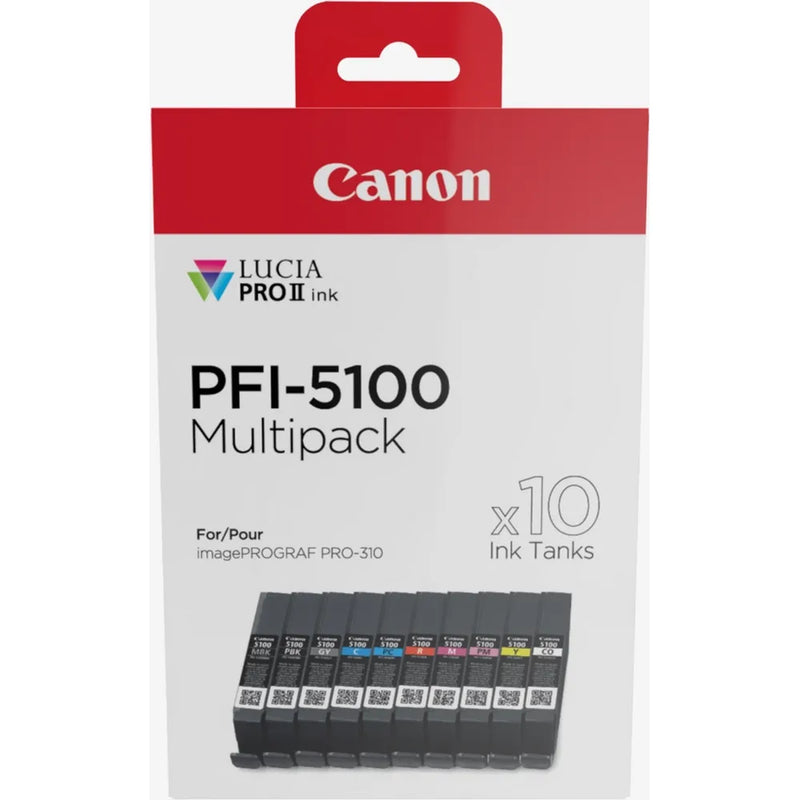 Canon PFI-5100 Multipack - 10 Ink Cartridges