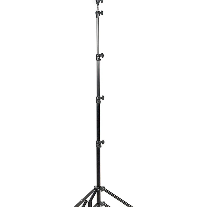 Black tripod stand on a white background