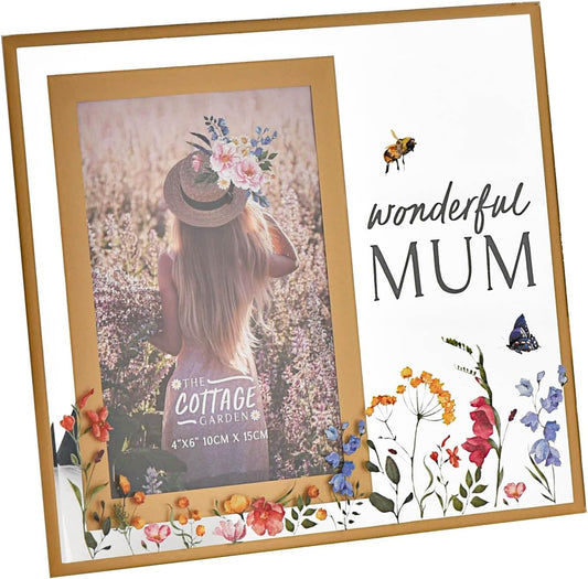 Wonderful Mum 6x4 Photo frame - The Cottage Garden
