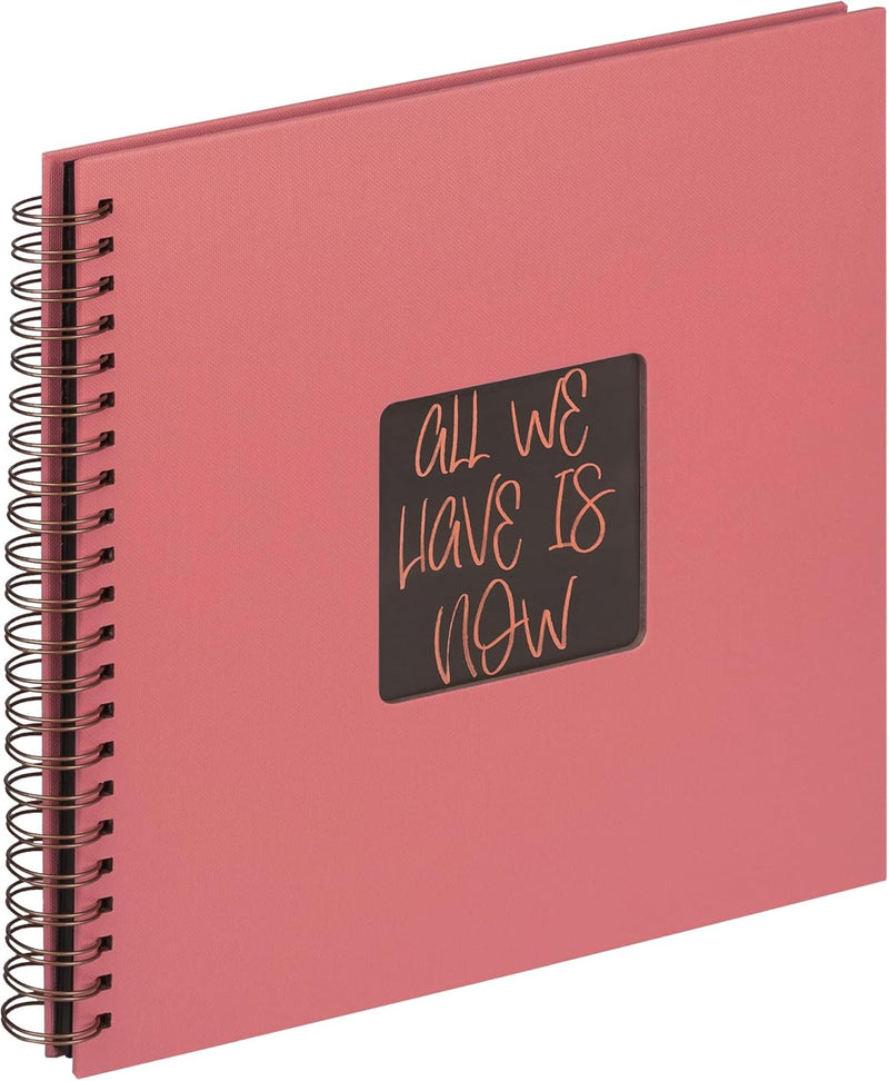 Pink album with a black label reading 'All We Have Is Now' on a white background