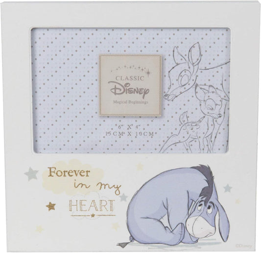 Disney photo frame with Eeyore design, featuring 'Forever in my Heart' text.
