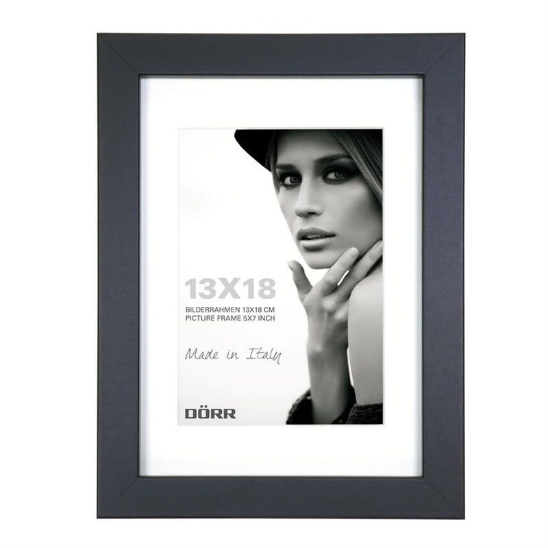 Dorr Bloc Black 7x5 inch Wood Photo Frame with 5x3.5 inch insert Image 1