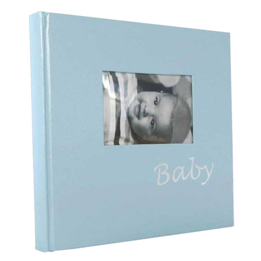 Baby Blue Traditional Photo Album - 60 Sides