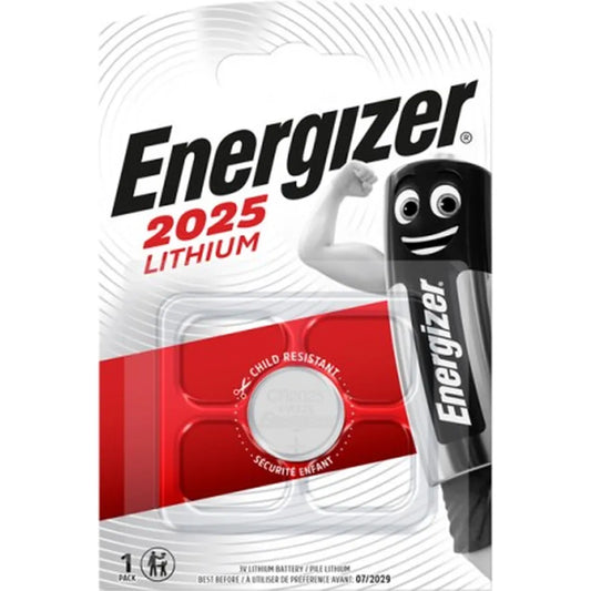 Energizer CR2025 Button Battery - 3V, Lithium