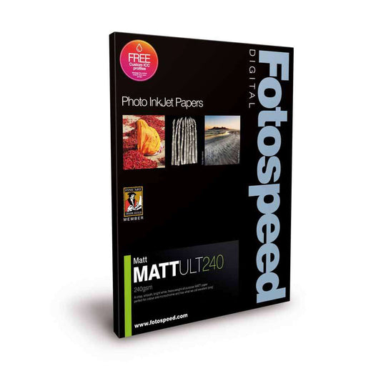 Fotospeed Matt Ultra 240 - A5 Pre-Scored Cards and Envelopes - 50 Sheets