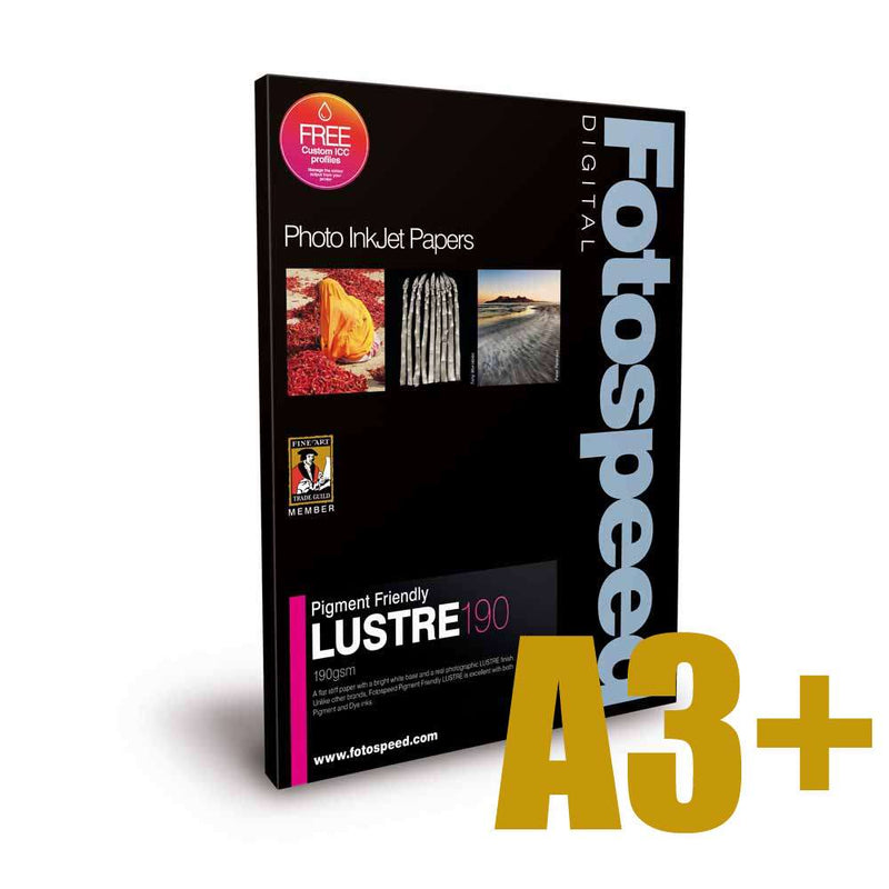 Fotospeed Pigment Friendly Lustre 190 Photo Paper - A3 Plus - 50 Sheets Image 1